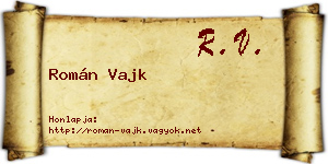 Román Vajk névjegykártya